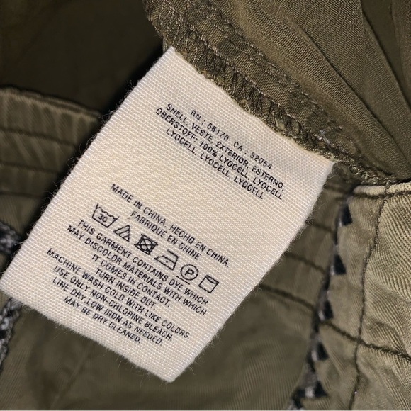 Anthropologie Khaki Joggers with Side Embroidery M - Picture 5 of 11